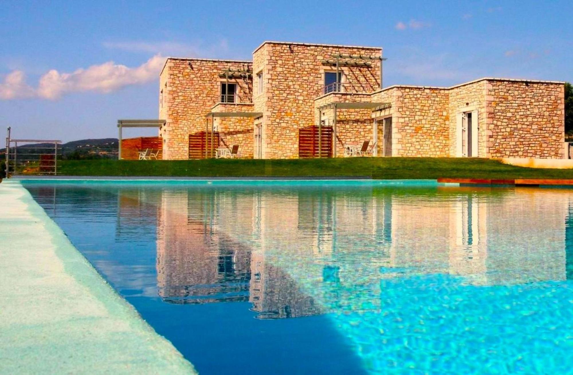 Stone Bay Houses In Messinia Kalamaki Beach Area Chrani Ngoại thất bức ảnh